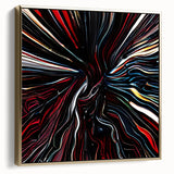 Framed abstract wall art featuring a blend of silver and gold strokes on a textured canvas, perfect for modern decor, enhancing any living space with elegance.