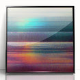 Framed abstract strokes wall art in black acrylic, showcasing dynamic brush patterns and a modern aesthetic, perfect for contemporary home decor.