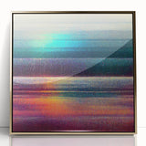 Abstract strokes wall art framed in acrylic with gold accents, showcasing a modern design that adds elegance to any decor. Ideal for contemporary interiors.