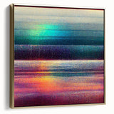 Framed abstract wall art featuring dynamic silver and gold strokes on a textured canvas, ideal for modern home decor. Perfect for enhancing living spaces with a touch of elegance.