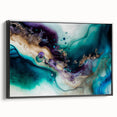 Framed canvas wall art featuring abstract black strokes on a white background, showcasing a modern design suitable for contemporary home decor. The artwork is presented in a sleek black frame, highlighting its elegant aesthetic and making it a perfect addition to any living space or office.