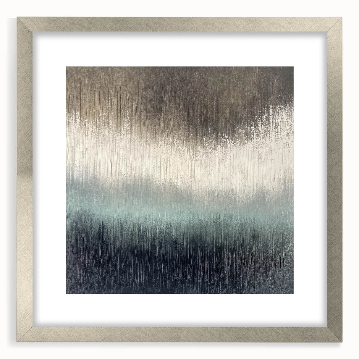 Office Canvas Prints - Modern Abstract Gray & Blue Wall Art