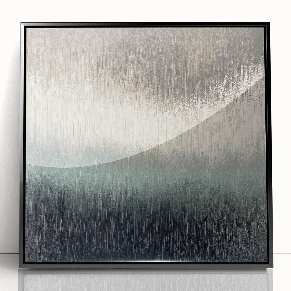 Office Canvas Prints - Modern Abstract Gray & Blue Wall Art
