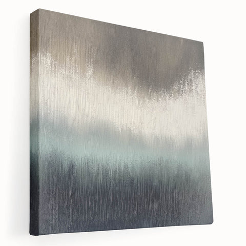 Office Canvas Prints - Modern Abstract Gray & Blue Wall Art
