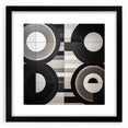 Abstract geometric frame with a matte black finish, showcasing a modern design ideal for contemporary decor. Perfect for enhancing home or office aesthetics.