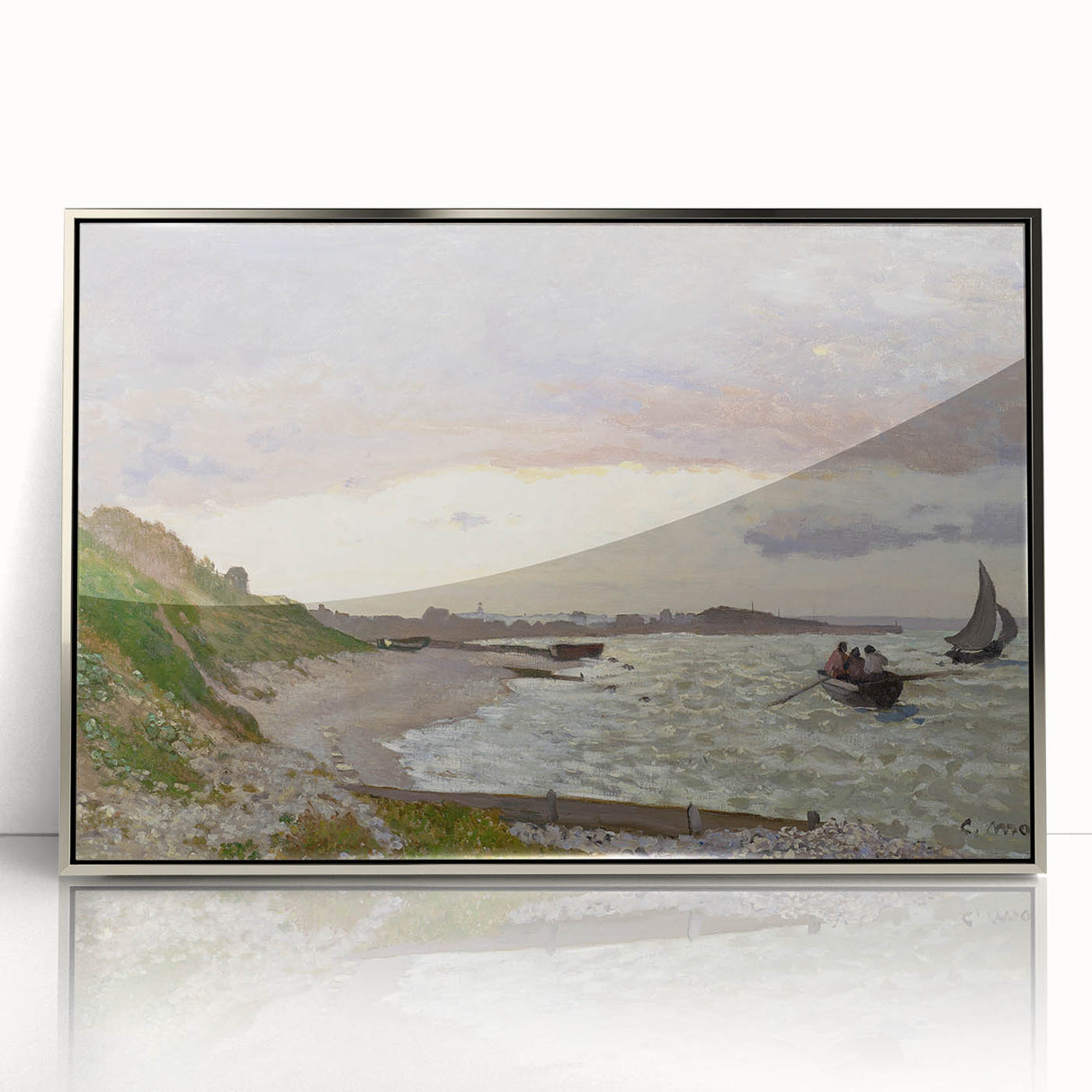 Claude Monet's The Seashore at Sainte-Adresse - Impressionist Print