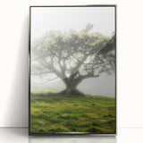 Framed acrylic artwork of serene countryside landscapes, showcasing vibrant greens and blues, with a sleek silver frame for an elegant touch. Perfect for home decor enhancement.