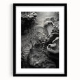 Extra large abstract art print featuring vibrant, colorful textured elements on a framed canvas, ideal for living room decor.