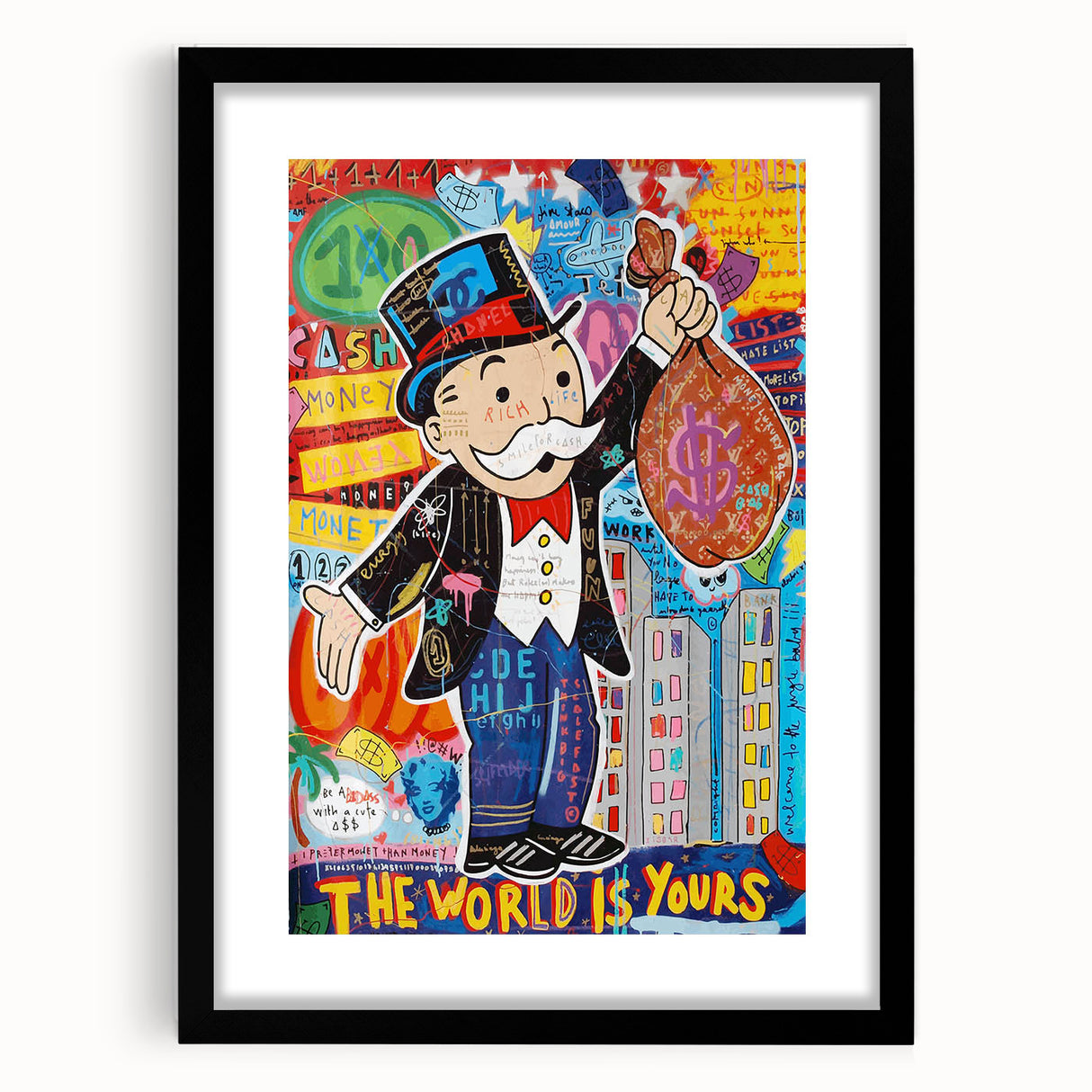 Vibrant Pop Art Wall Art – Colorful Monopoly Canvas