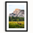 Abstract art print featuring textured, colorful swirls in spring hues on a large black framed canvas.