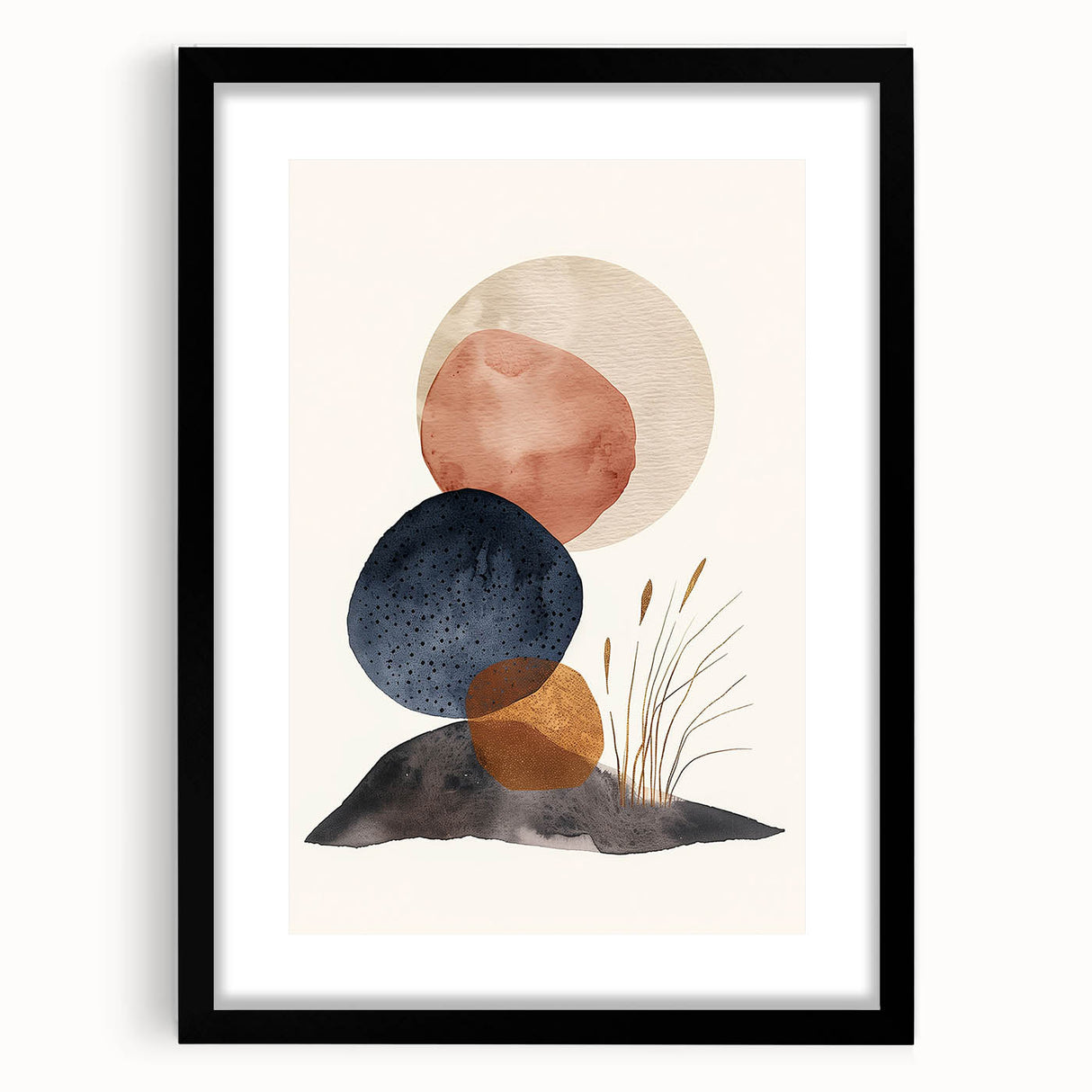 Mid Century Modern Geometric Art - Retro Abstract Minimalist Decor