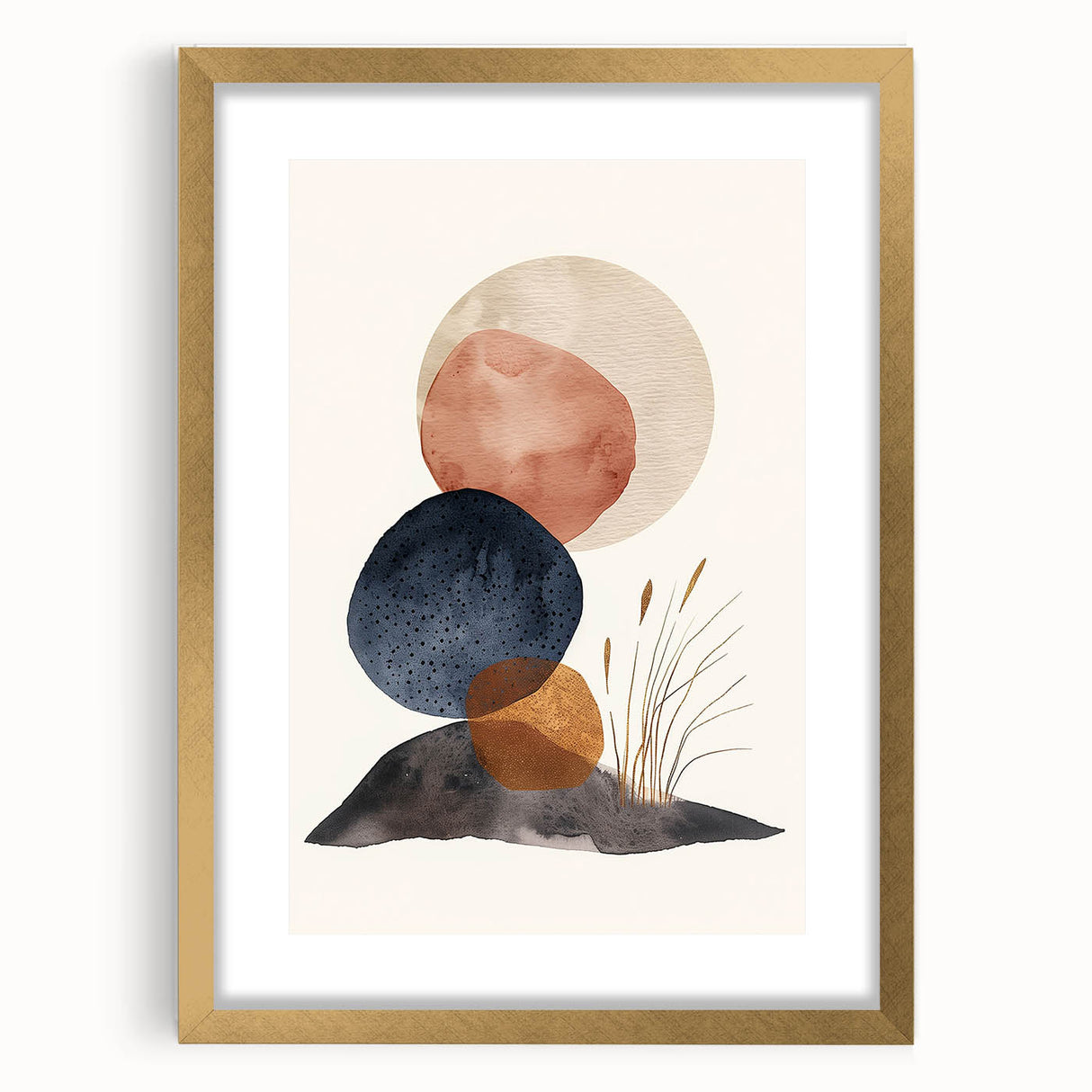 Mid Century Modern Geometric Art - Retro Abstract Minimalist Decor