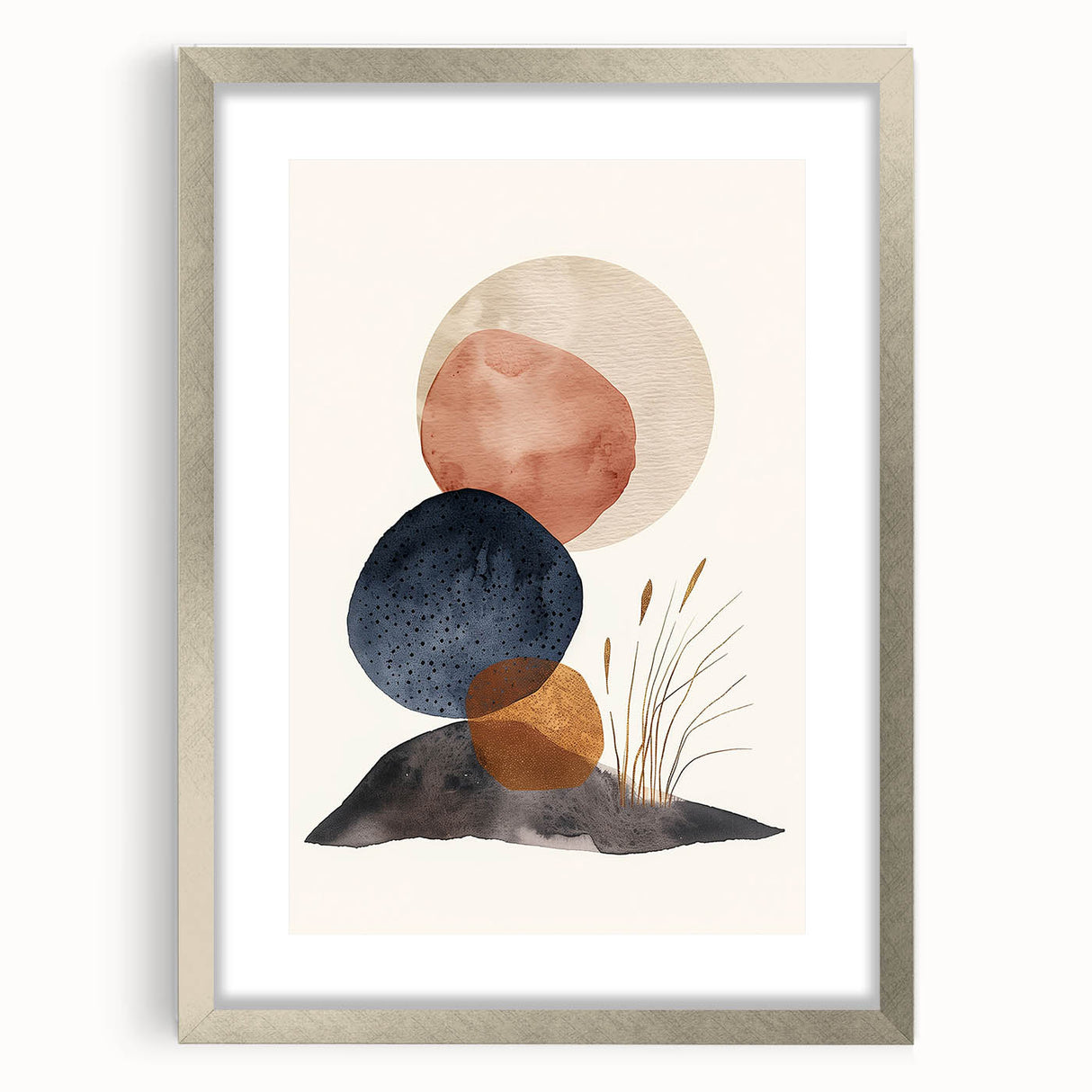 Mid Century Modern Geometric Art - Retro Abstract Minimalist Decor