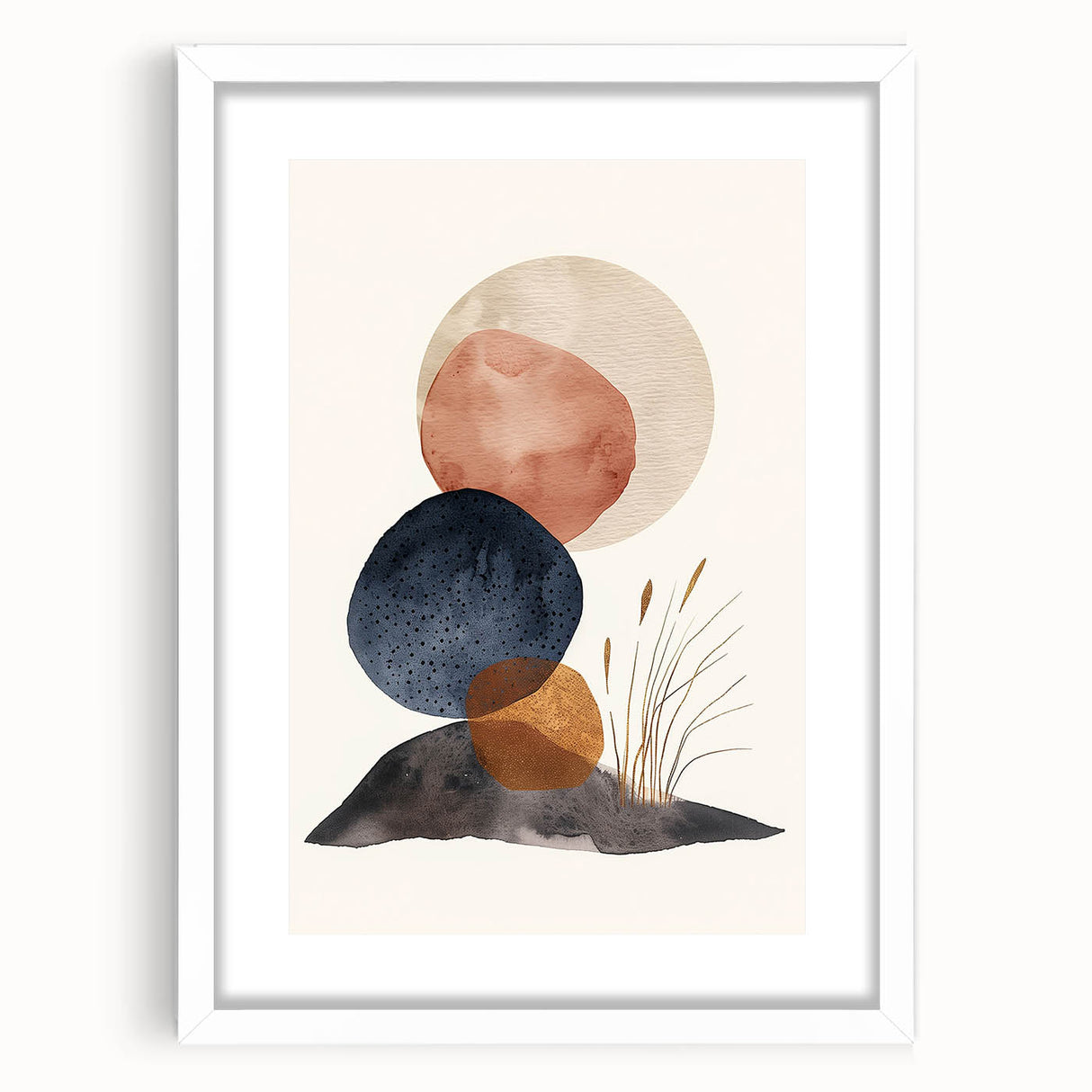 Mid Century Modern Geometric Art - Retro Abstract Minimalist Decor