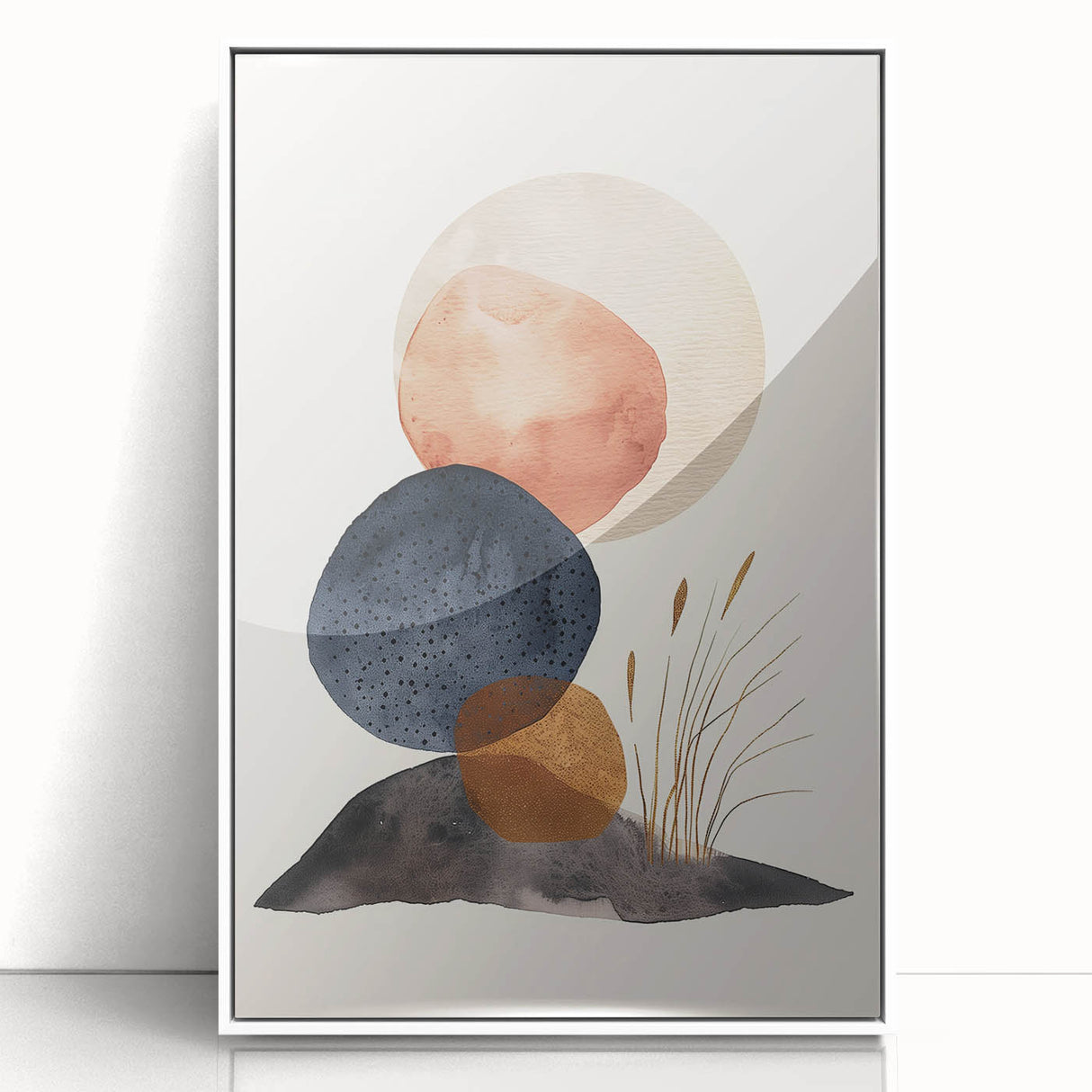 Mid Century Modern Geometric Art - Retro Abstract Minimalist Decor