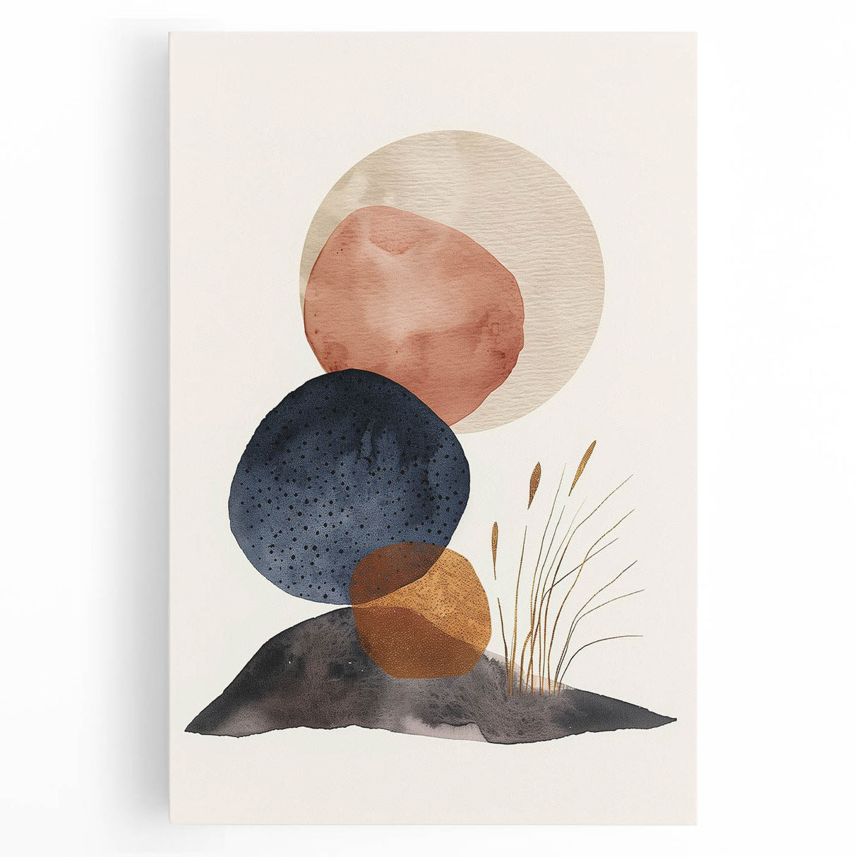 Mid Century Modern Geometric Art - Retro Abstract Minimalist Decor