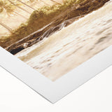 Art deco poster featuring a summer scene in soft pastel colors on rolled canvas, suitable for dining room walls.