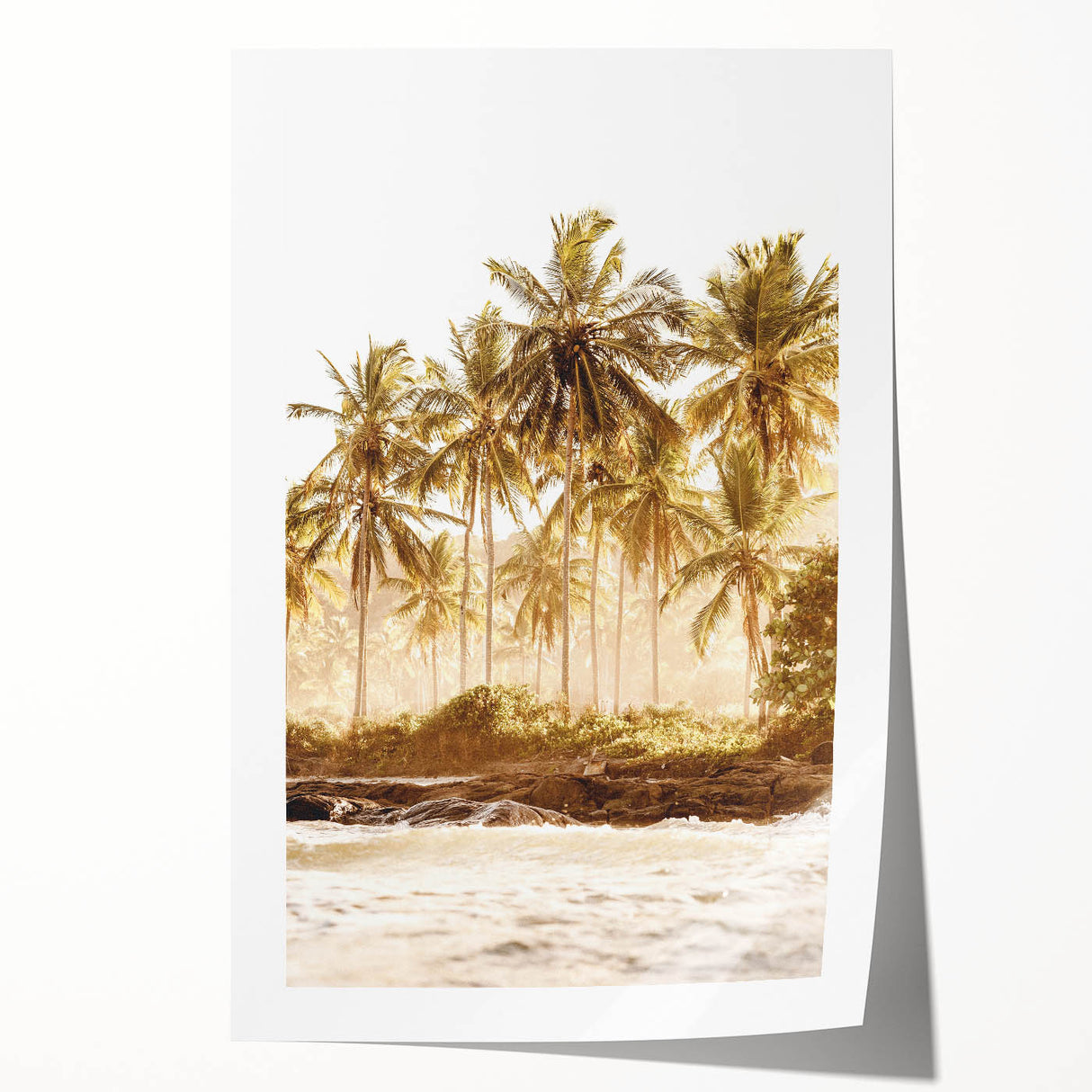 Extra large rolled canvas print featuring a floral design in pastel shades, ideal for art wall dining room or bathroom.
