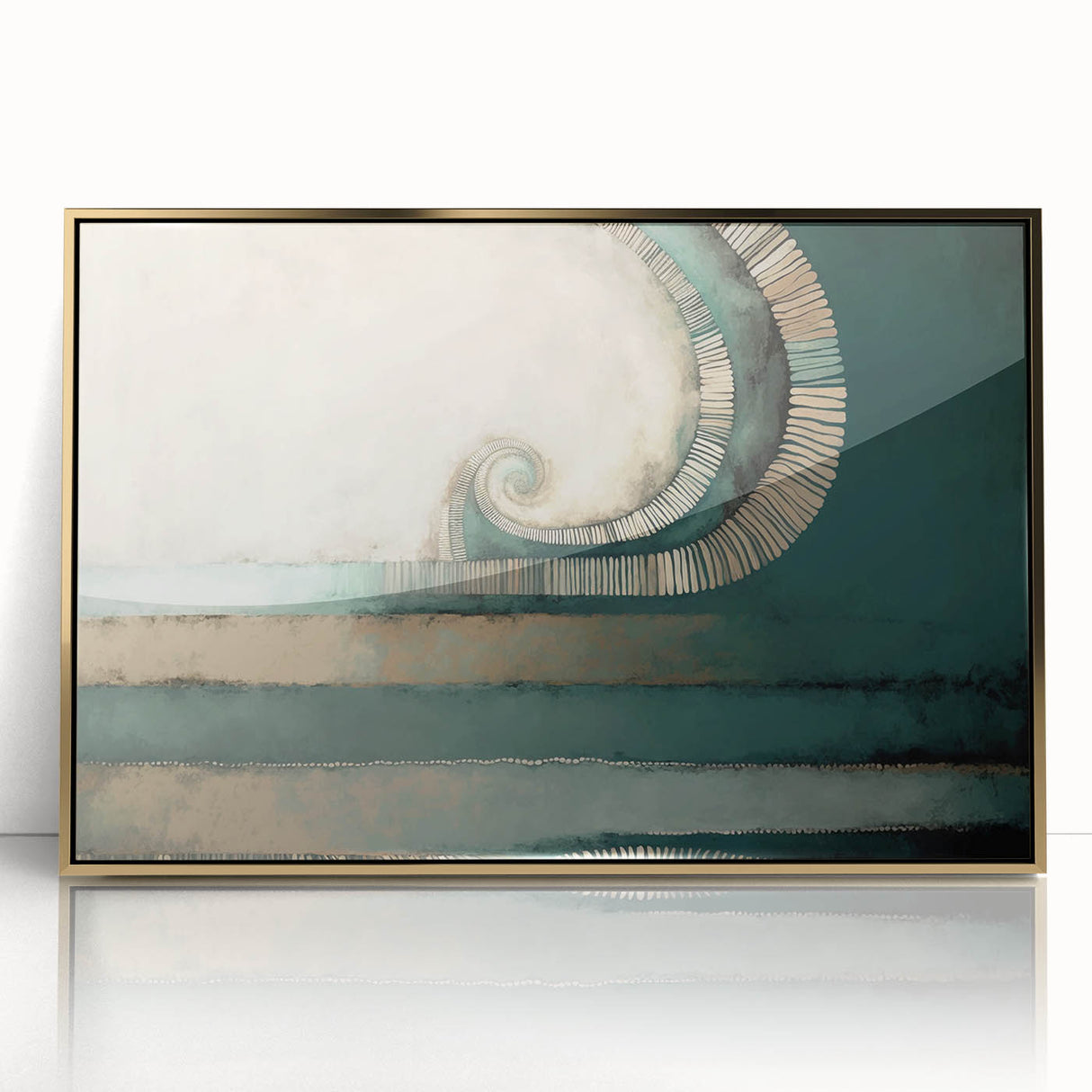 Framed abstract wall art featuring vibrant gold strokes on a textured background, ideal for modern home decor. Perfect for adding elegance and style to any room.