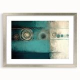 Abstract strokes wall art framed in silver with a mat, showcasing a modern design that adds elegance to any interior decor. Perfect for art enthusiasts and home styling.