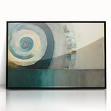 Framed abstract wall art showcasing dynamic black and white strokes, perfect for modern home decor. The acrylic frame adds a sleek touch to any interior design.
