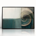Framed acrylic wall art featuring abstract strokes in black and white, showcasing modern design elements for contemporary home decor. Ideal for minimalist aesthetics.