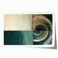 Abstract wall art print showcasing vibrant, multicolored strokes in a fluid design, ideal for modern home decor. The rolled print is packaged securely for easy shipping.