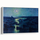 Modern Wall Art - Moonlit Boats by Maximilien Luce