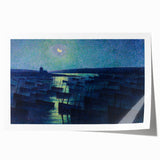 Modern Wall Art - Moonlit Boats by Maximilien Luce
