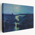Modern Wall Art - Moonlit Boats by Maximilien Luce