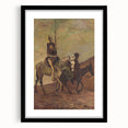 Modern Wall Art - Don Quixote & Sancho Panza | Abstract Rider Print