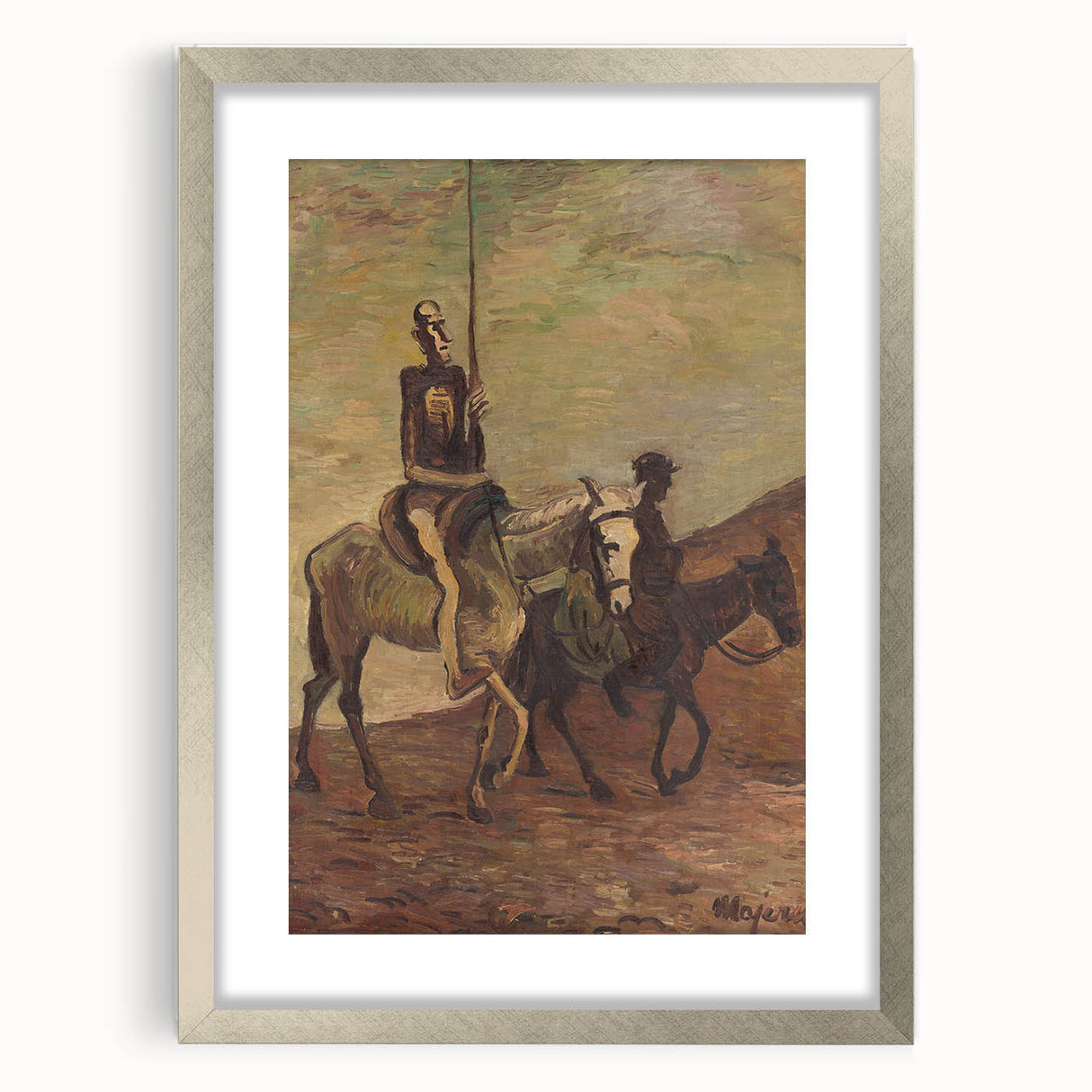 Modern Wall Art - Don Quixote & Sancho Panza | Abstract Rider Print