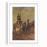 Modern Wall Art - Don Quixote & Sancho Panza | Abstract Rider Print