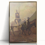 Modern Wall Art - Don Quixote & Sancho Panza | Abstract Rider Print