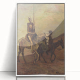 Modern Wall Art - Don Quixote & Sancho Panza | Abstract Rider Print