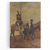 Modern Wall Art - Don Quixote & Sancho Panza | Abstract Rider Print