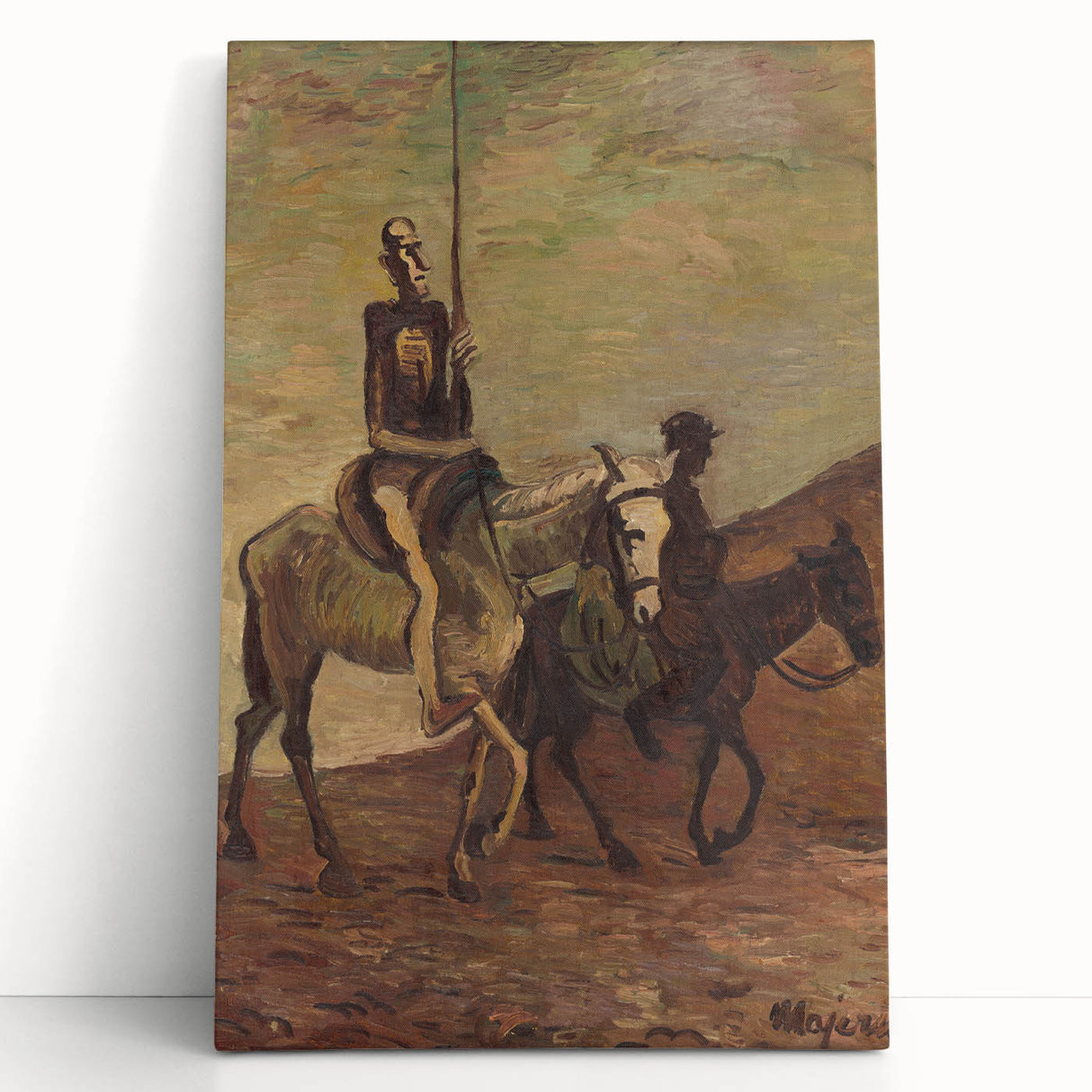 Modern Wall Art - Don Quixote & Sancho Panza | Abstract Rider Print