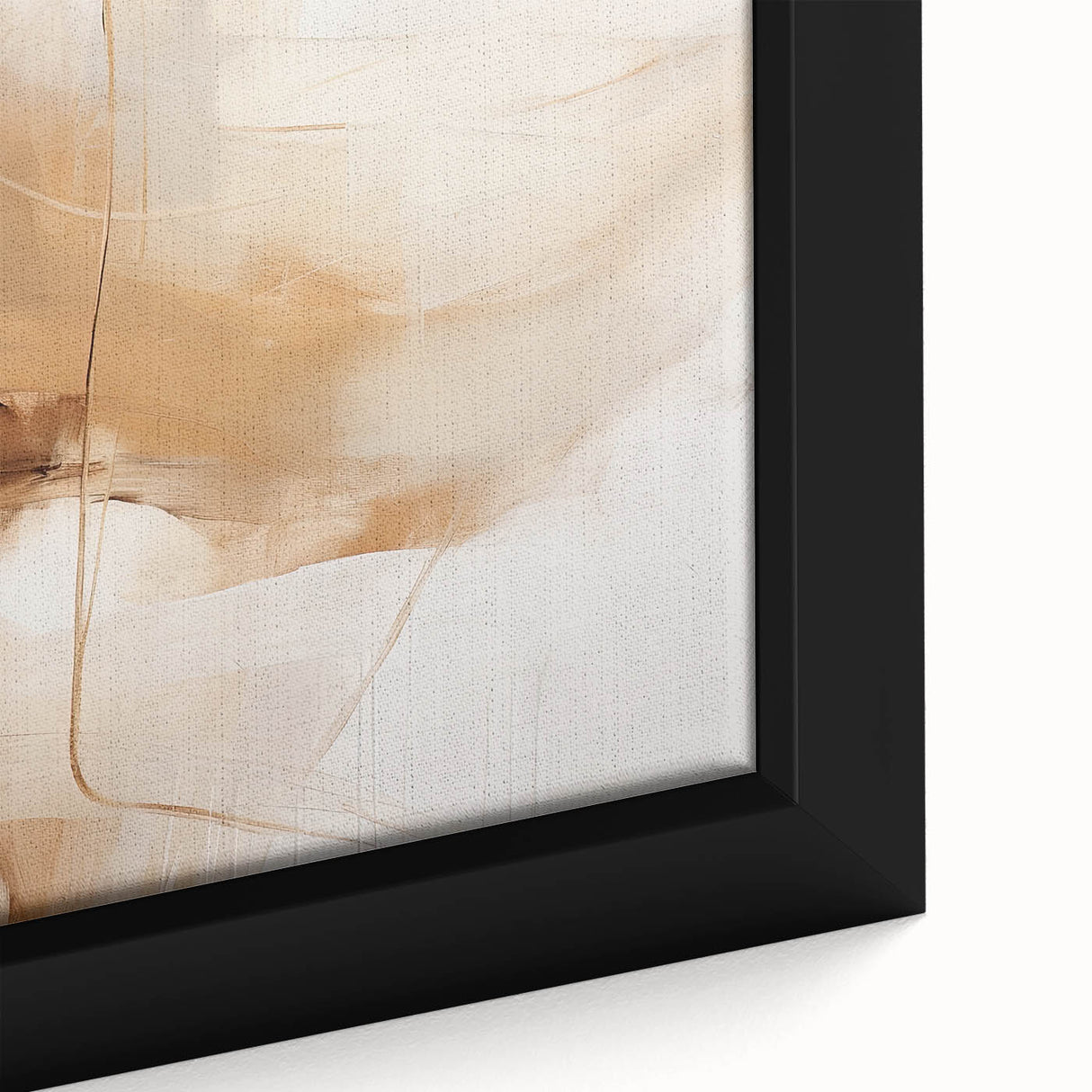 Elegant Dining Room Wall Art - Modern Beige & Brown Abstract Print