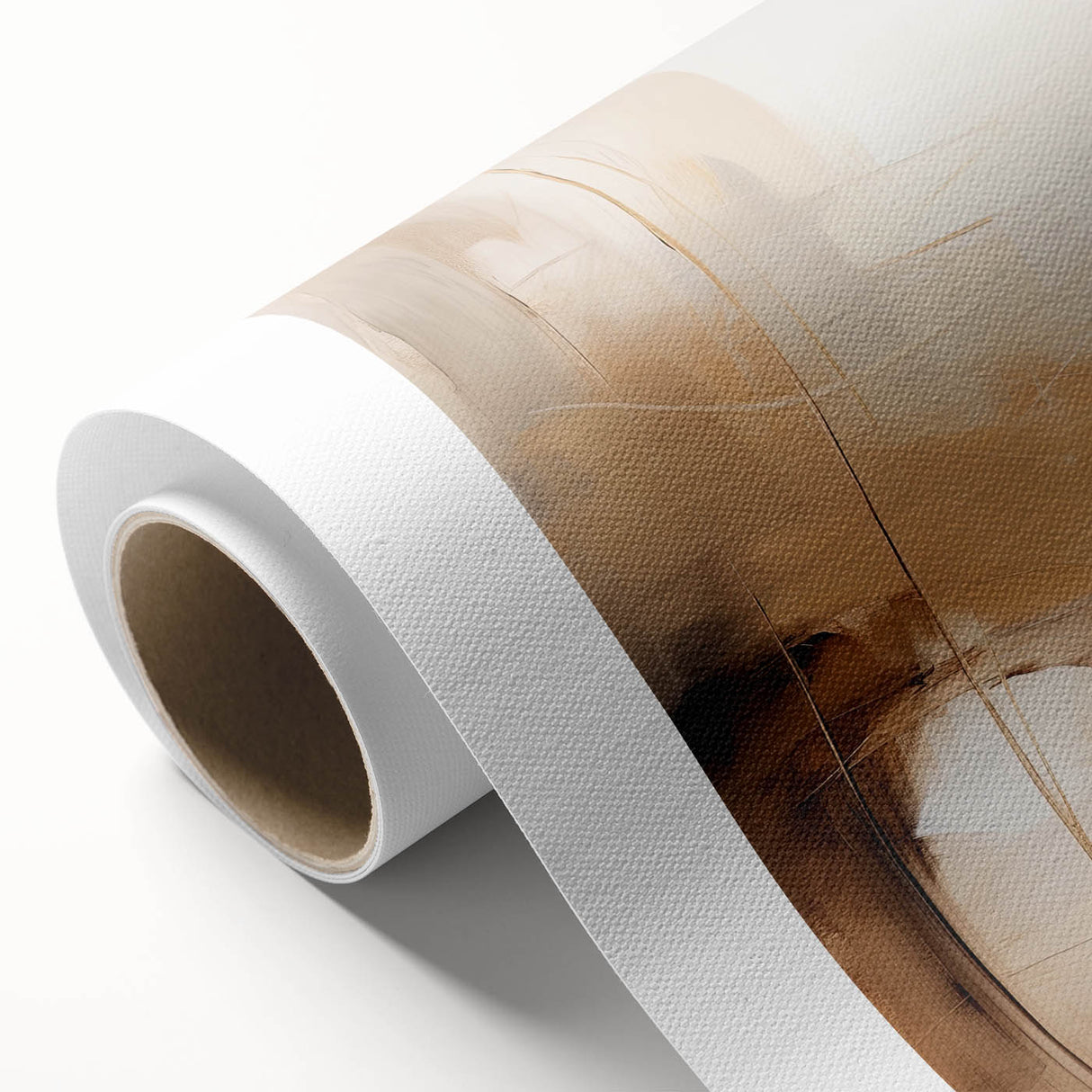 Elegant Dining Room Wall Art - Modern Beige & Brown Abstract Print