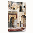 Abstract architectural wall art featuring a sleek acrylic glass design, displayed from a side view with visible mounting pins, ideal for modern interiors.
