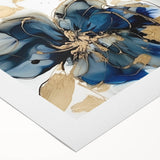 Abstract floral wall art on rolled canvas showcasing vibrant colors in a modern design, perfect for enhancing home decor aesthetics and artistic expression.