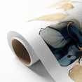 Abstract floral wall art on rolled canvas, showcasing vibrant colors and intricate details, perfect for home decor. Packaged securely in a sturdy tube for easy transport.