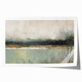 Abstract landscape wall art print featuring vibrant colors and fluid shapes, rolled and packaged in a protective cardboard tube for home decor display.