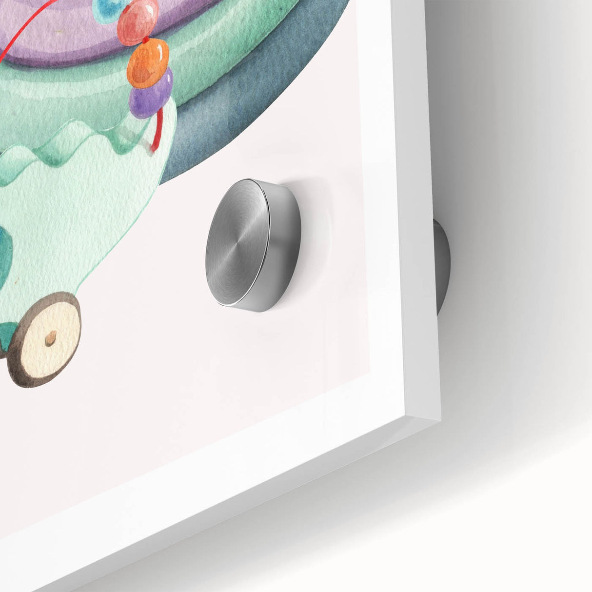Girls Room Wall Art - Stacking Rings & Toy Car Kids Room Art
