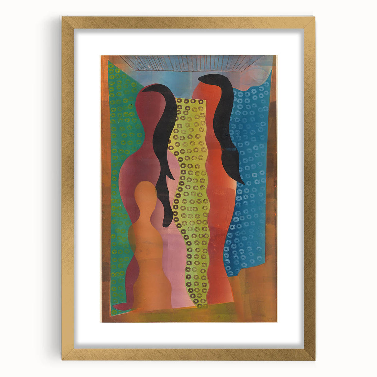 Modern Wall Art of Abstract Figures - Bold Contemporary Colorful Art Print