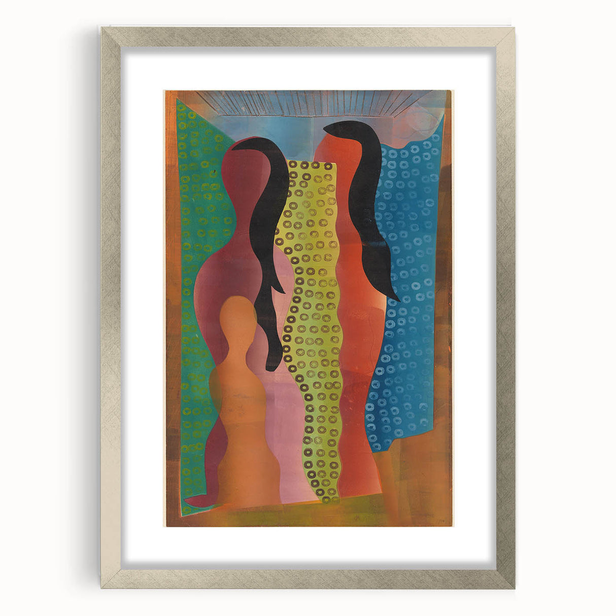 Modern Wall Art of Abstract Figures - Bold Contemporary Colorful Art Print