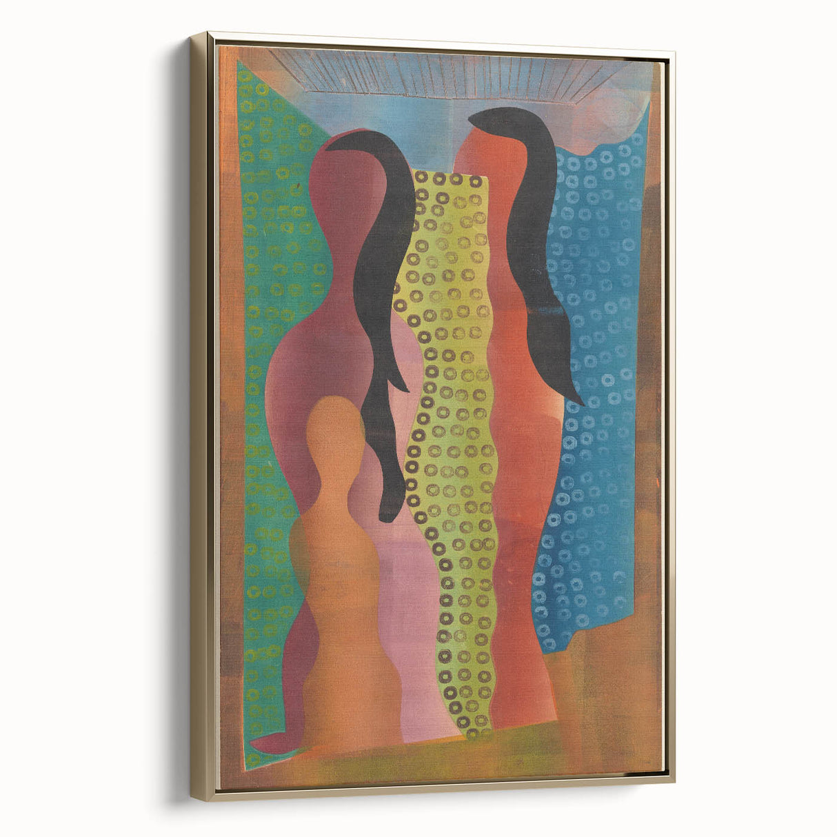 Modern Wall Art of Abstract Figures - Bold Contemporary Colorful Art Print