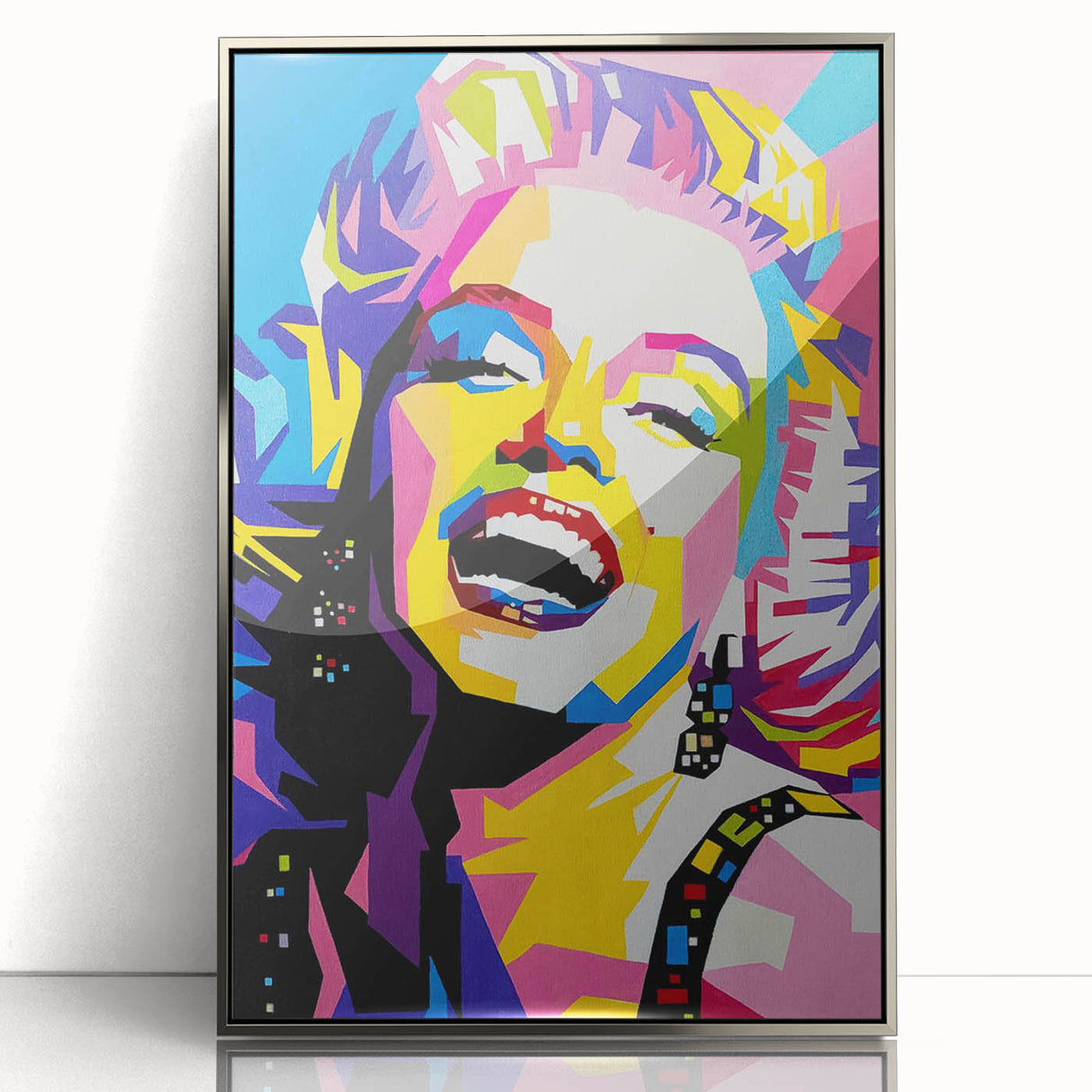 Vibrant Pop Art Wall Art – Colorful Monroe Canvas Print