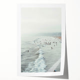Extra large rolled canvas print featuring a vibrant floral design in summer hues.