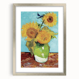 Extra large abstract art print featuring textured swirls in vibrant blues and yellows on a framed canvas.